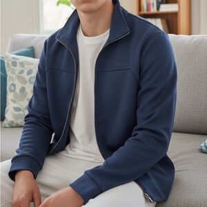 Bench Navy Full-Zip Track Jacket